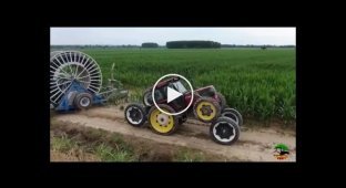 Why did the Italians attach two more pairs of wheels to the tractor