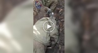 The bodies of the occupiers lie in a trench in a position recaptured by Ukrainian soldiers.