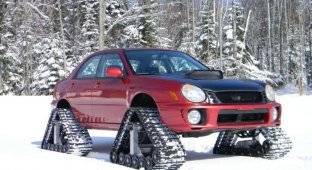 Subaru Imprezа на гусеничном ходу (15 фото + видео)