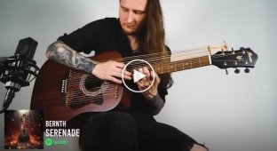 The musician added 15 strings to his guitar