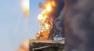 Powerful explosion at an oil depot in the Rostov region, where a fire has been raging for the second day after a drone strike