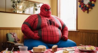 Couch heroes: somewhere in the parallel universe of fat men (17 photos)