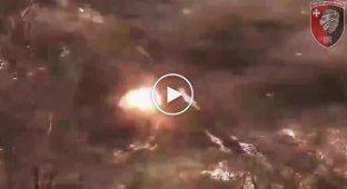 Прилет украинского дрона-камикадзе по группе российских военных в Донецкой области