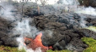 Поток лавы угрожает Пахоа, Гавайи (17 фото)