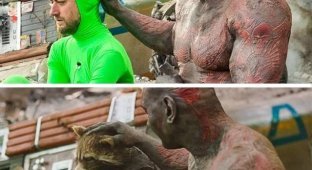 Stills of famous films before and after special effects (20 photos)