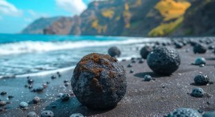 Mysterious Black Balls on Sydney Beaches (5 photos)