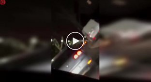 Fireworks from a car didn't go according to plan