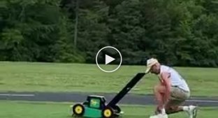 This is what happens when you take your mind off your lawnmower for just a second.
