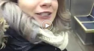 The girl decided to sing in a subway car, thinking that no one could hear her