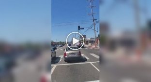 A light aircraft crashed in a store parking lot in the US