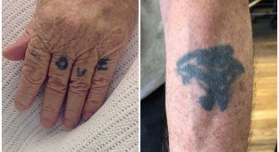 Наглядно о том, что будет с татуировками в старости (13 фото)
