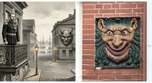 A devilish face on a facade that shamed the womanizing king (7 photos)