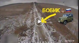 Soldiers destroyed an enemy SUV, tank and Msta self-propelled gun using Wild Hornets drones
