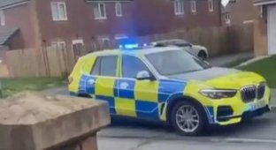 In Britain, children stole a police car (4 photos + 1 video)