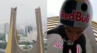 Скейтер використав високий міст у Бразилії як рампу (3 фото + 1 відео)
