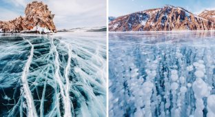 Замерзший Байкал: красота самого глубокого и древнего озера на Земле (22 фото)