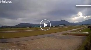 A plane came dangerously close to a helicopter in Brazil