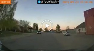 Ramming a truck that forgot to give way