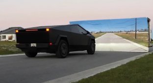 Tesla Cybertruck на автопілоті відмовилася таранити стіну з намальованою порожньою дорогою (1 фото + 1 відео)