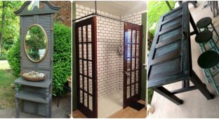 15 cool ideas on what you can do from an old door (18 photos)