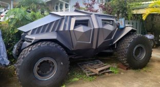 Razorbak: homemade car built in Hawaii, stranger than the Tesla Cybertruck (13 photos)