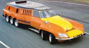 Citroen PLR компании Michelin был 10-колесным монстром, созданным для испытаний грузовых шин (8 фото + 1 видео)
