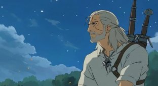 Neural network generated anime based on The Witcher by Hayao Miyazaki (10 photos)