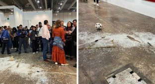 На современной выставке женщина разбила экспонат стоимостью $20 000 (8 фото)