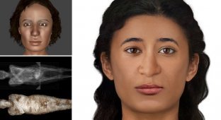Italian scientists recreated the face of a pregnant Egyptian mummy (12 photos + 1 video)