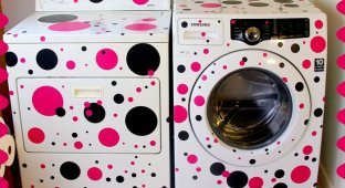 9 удачных примеров того, как можно украсить стиральную машину (10 фото)