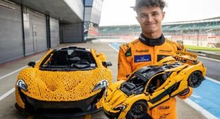 A full-size McLaren P1 that can drive was built from LEGO bricks (7 photos + 1 video)