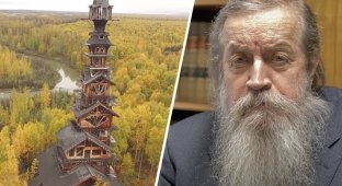 Wooden skyscraper: who built the strangest house in Alaska (8 photos + 1 video)