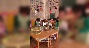 Кулинарный урок в китайском детском садике