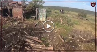 Cleaning of buildings in the village of Kleshcheevka, Donetsk region, from the first person of the Ukrainian military
