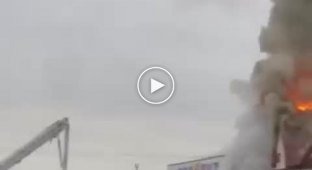 The moment of the explosion in the Nazran shopping center caught on video
