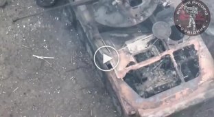 Destroyed Russian BMP-2 along with landing forces in the Donetsk direction