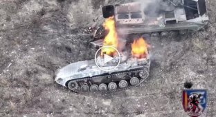 Ukrainian drone finishes off Russian infantry fighting vehicle in Luhansk region