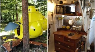 "Безумный ученый" из Новой Зеландии построил в лесу желтую подводную лодку (19 фото)