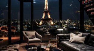 Stylish apartment in Paris with a view of the Eiffel Tower (5 photos)