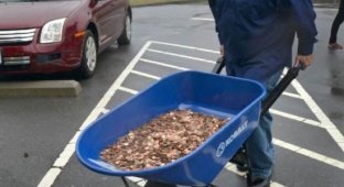 Американец проучил чиновников, выплатив налог 5 тачками монет (3 фото)