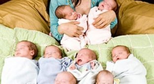 This woman became the mother of octuplets 8 years ago