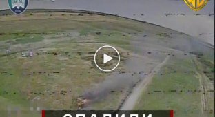 Дронари 414-й бригады сожгли танк и 4 машины оккупантов