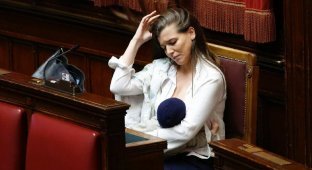 В Италии депутат впервые покормила ребёнка грудью прямо на заседании (2 фото)