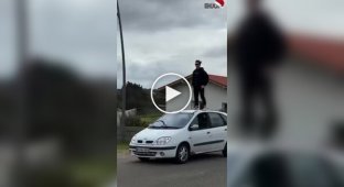 Car acrobat and magician
