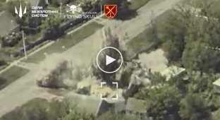 Поражение российского склада боеприпасов авиабомбой AASM Hammer на южном направлении