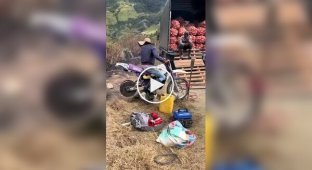 A hack for transporting cargo in the mountains