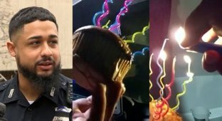 The police congratulated the birthday boy (4 photos + 1 video)