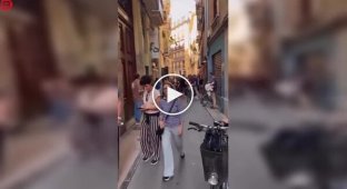 In Spain, tourists were booed for riding bicycles in a prohibited area