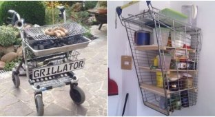 14 Unusual Ideas for Using a Supermarket Cart (15 Photos)