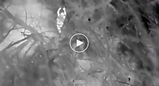 Night drops from drones of the Azov brigade on Russian infantry in the Kremen direction